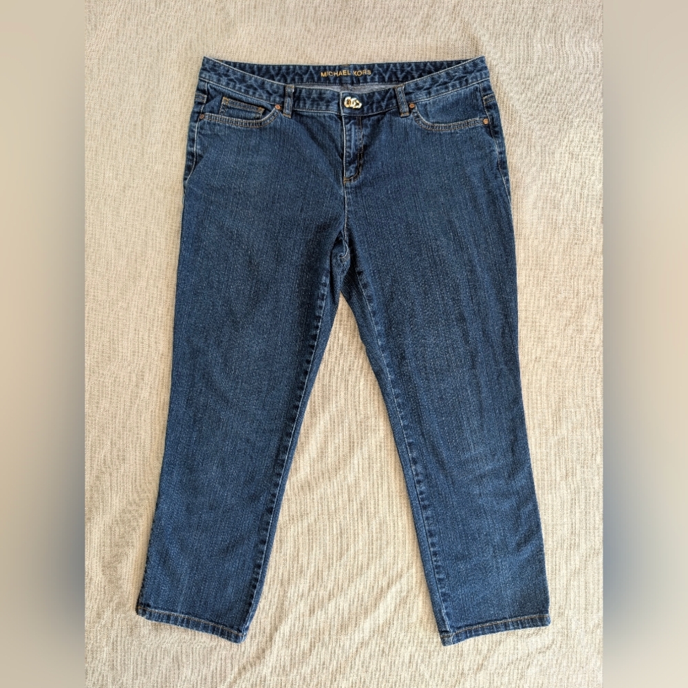Michael Kors Ankle Zipper Cropped Jeans! Size 12!